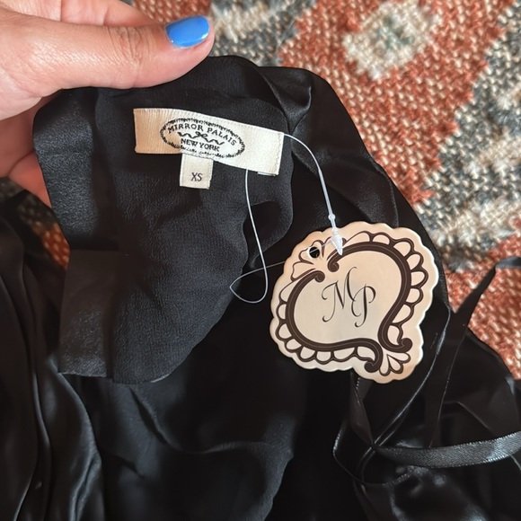 NWT Mirror Palais Bow Wrap Dress in Noir size XS - Picture 10 of 10